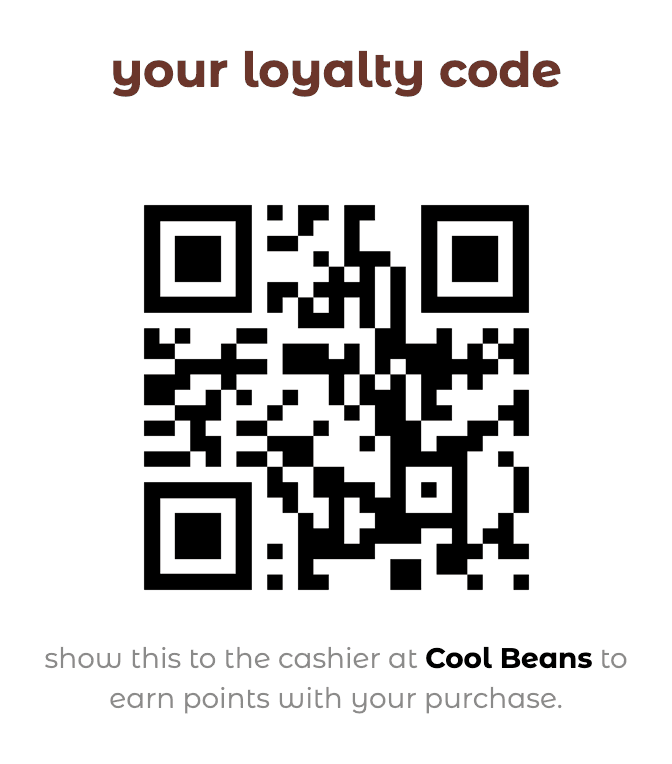 Loyalty QR code scanning flow